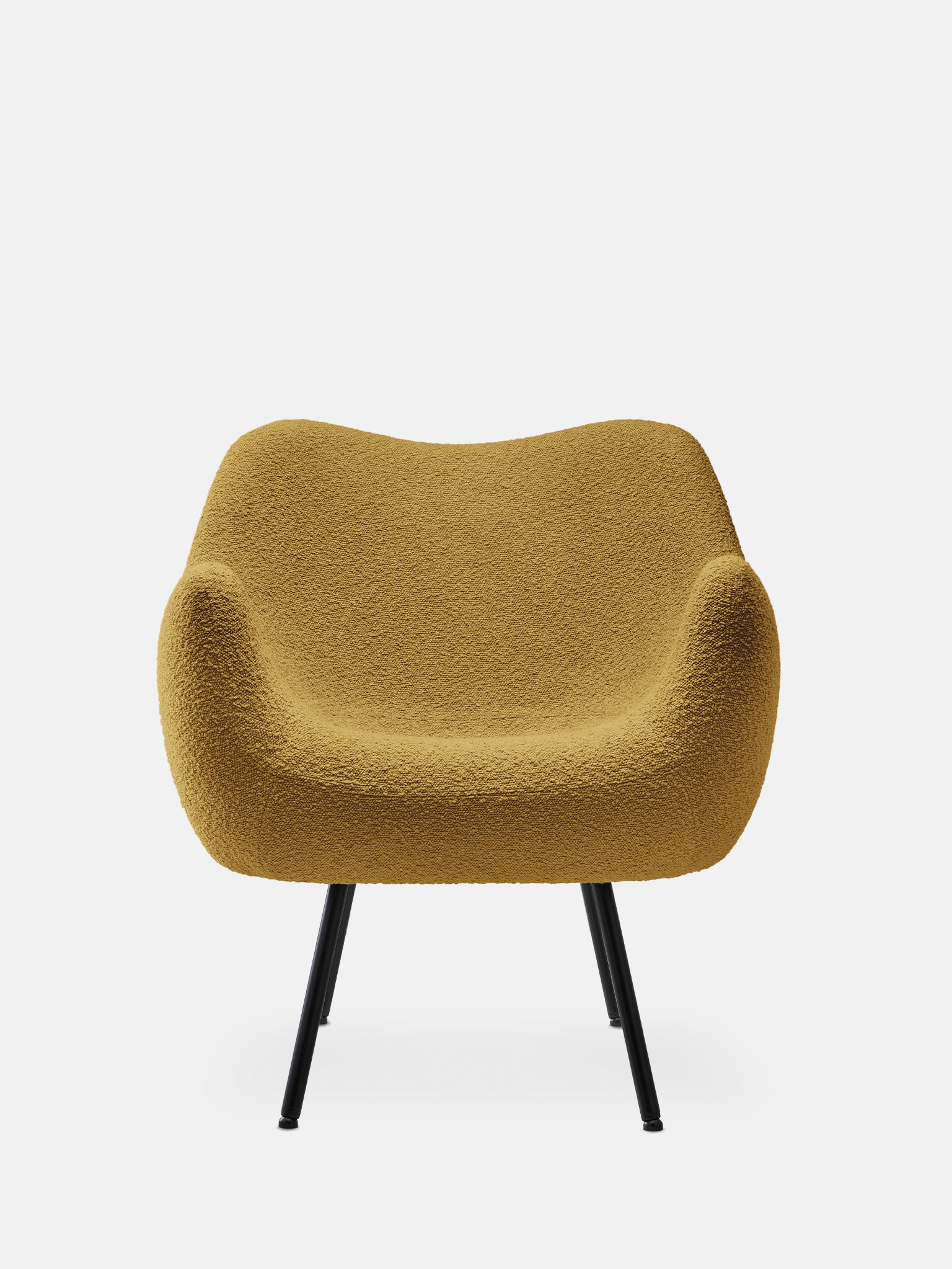 RM58 SOFT ARMCHAIR – Yellow in Boucle Mustard Fabric