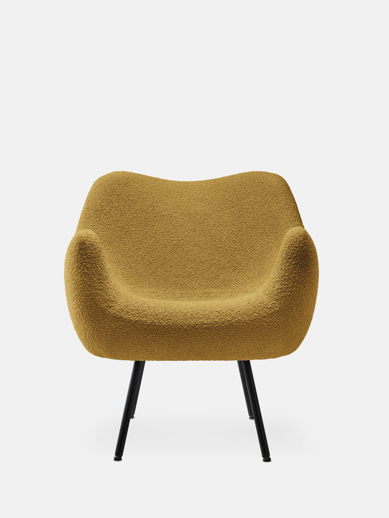 FAUTEUIL RM58 SOFT – Jaune en tissu Boucle Mustard