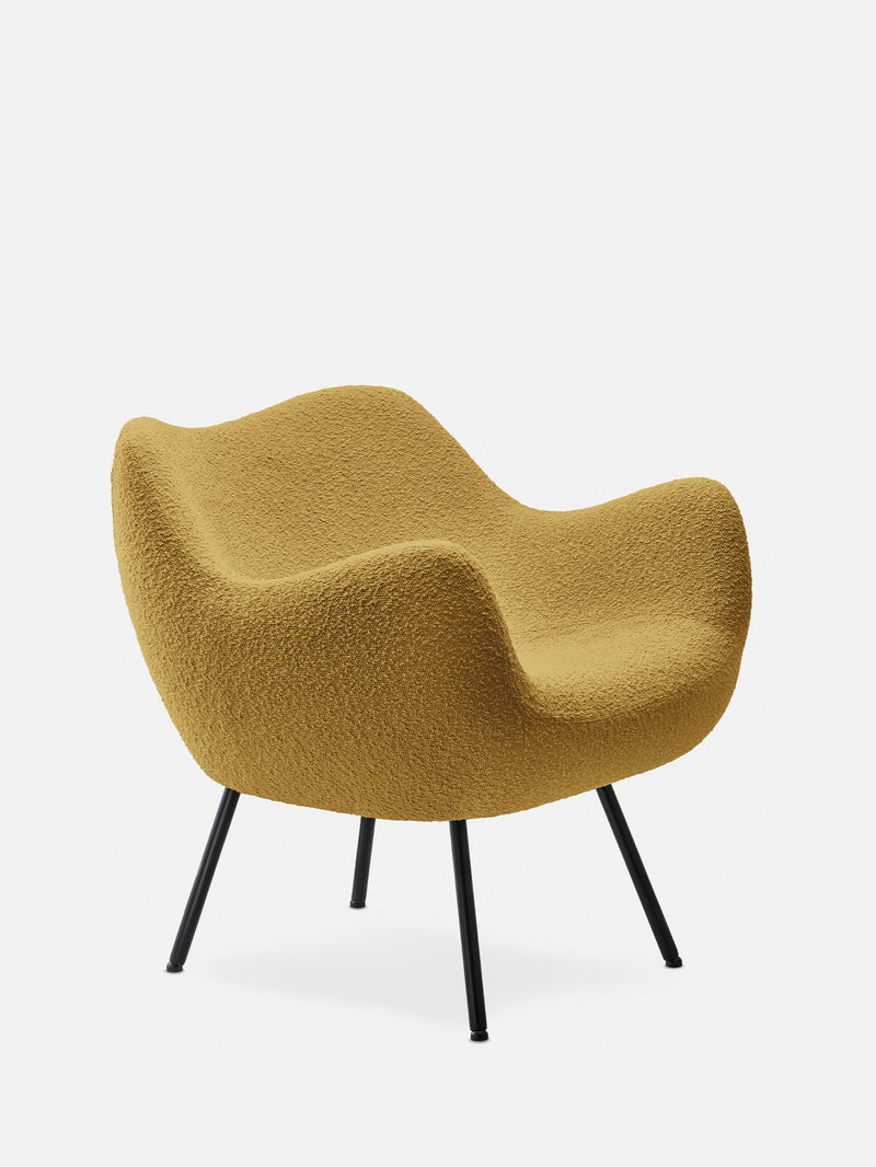 FAUTEUIL RM58 SOFT – Jaune en tissu Boucle Mustard