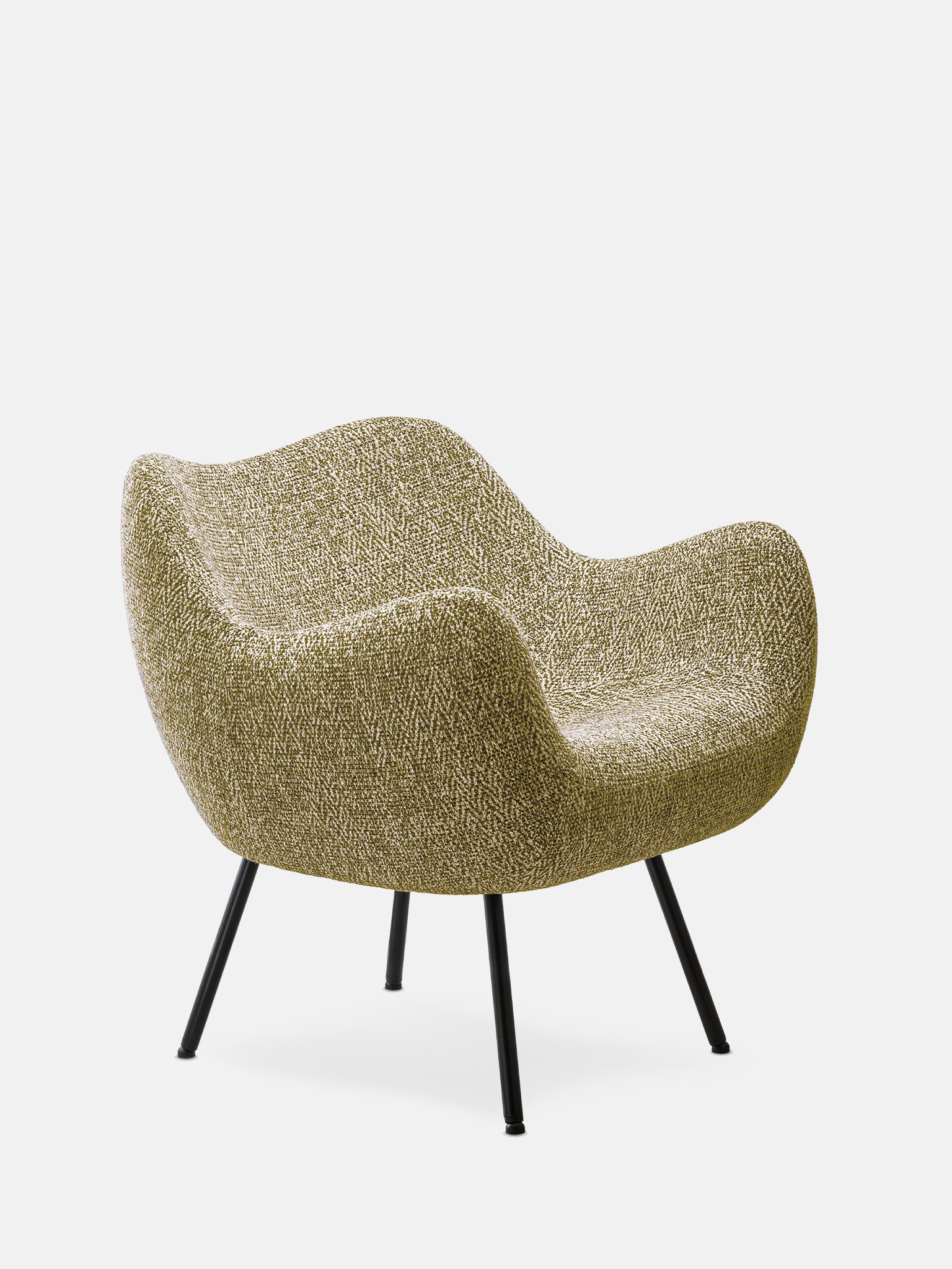 RM58 SOFT ARMCHAIR – Green in Braid Olive Fabric