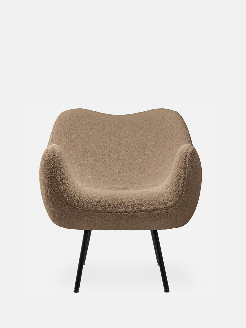 FAUTEUIL RM58 SOFT – Beige en tissu Teddy Cappucino