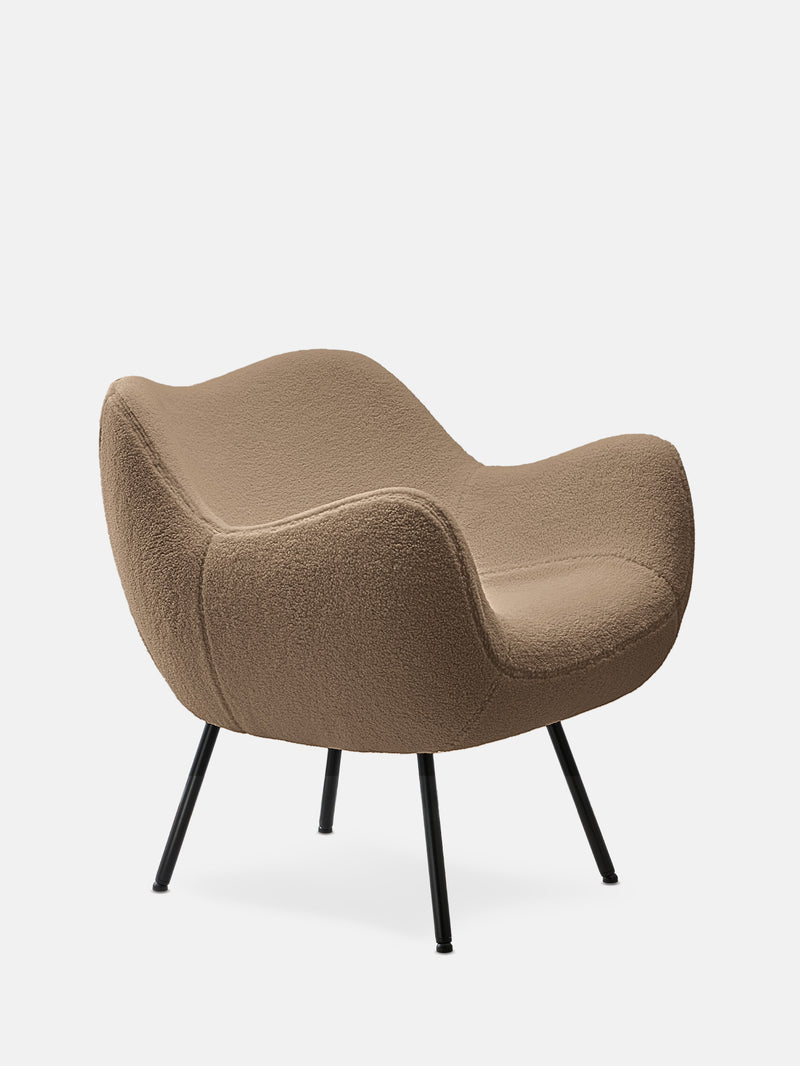 FAUTEUIL RM58 SOFT – Beige en tissu Teddy Cappucino