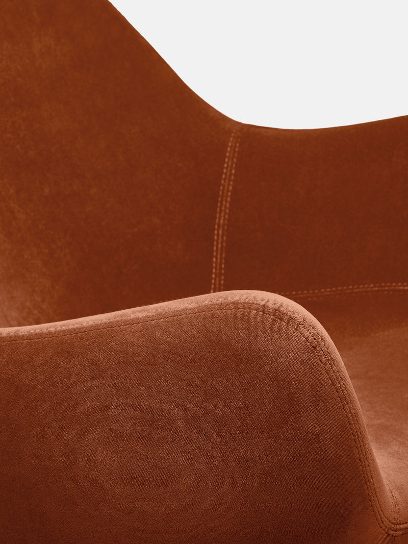 FAUTEUIL RM58 SOFT – Rouge en tissu Velvet Sierra