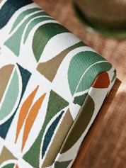 Fauteuil Stefan en tissu Amalfi Vert Orange Casamance