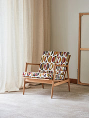 Stefan Lounge Chair in Amalfi Ocre Orange Casamance