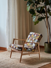 STEFAN LOUNGE CHAIR in Amorgos Terre Casamance Fabric