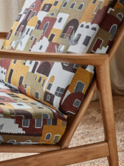 Fauteuil Stefan en tissu Amorgos Terre Casamance