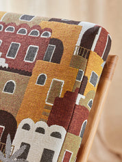 Fauteuil Stefan en tissu Amorgos Terre Casamance