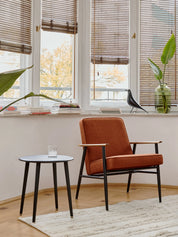 Fox Metal Lounge Chair in Boucle Sierra