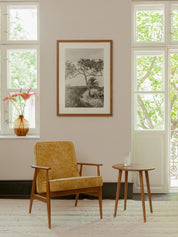 Fox Lounge Chair in Wool Light Mustard