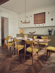 200-190 Chair in Shine Velvet Mustard