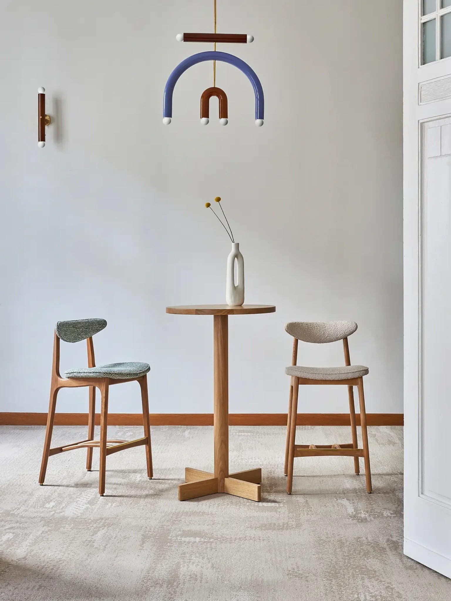 200-190 Bar Stool S/65 in Boucle Creme
