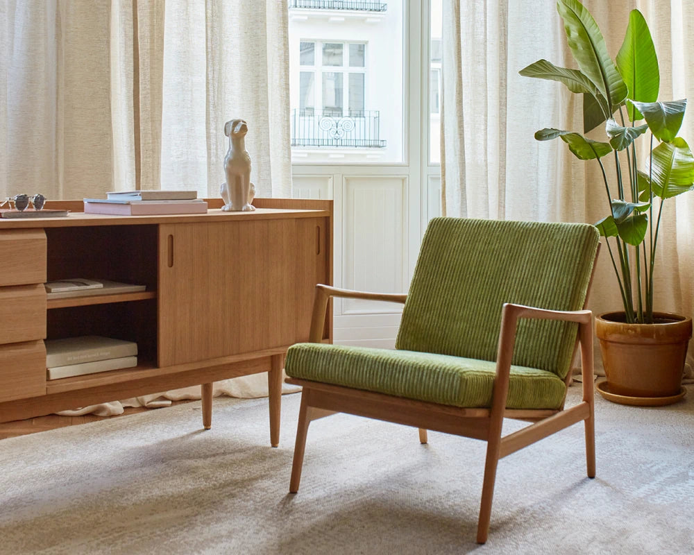 Fauteuil Stefan : forme sculpturale