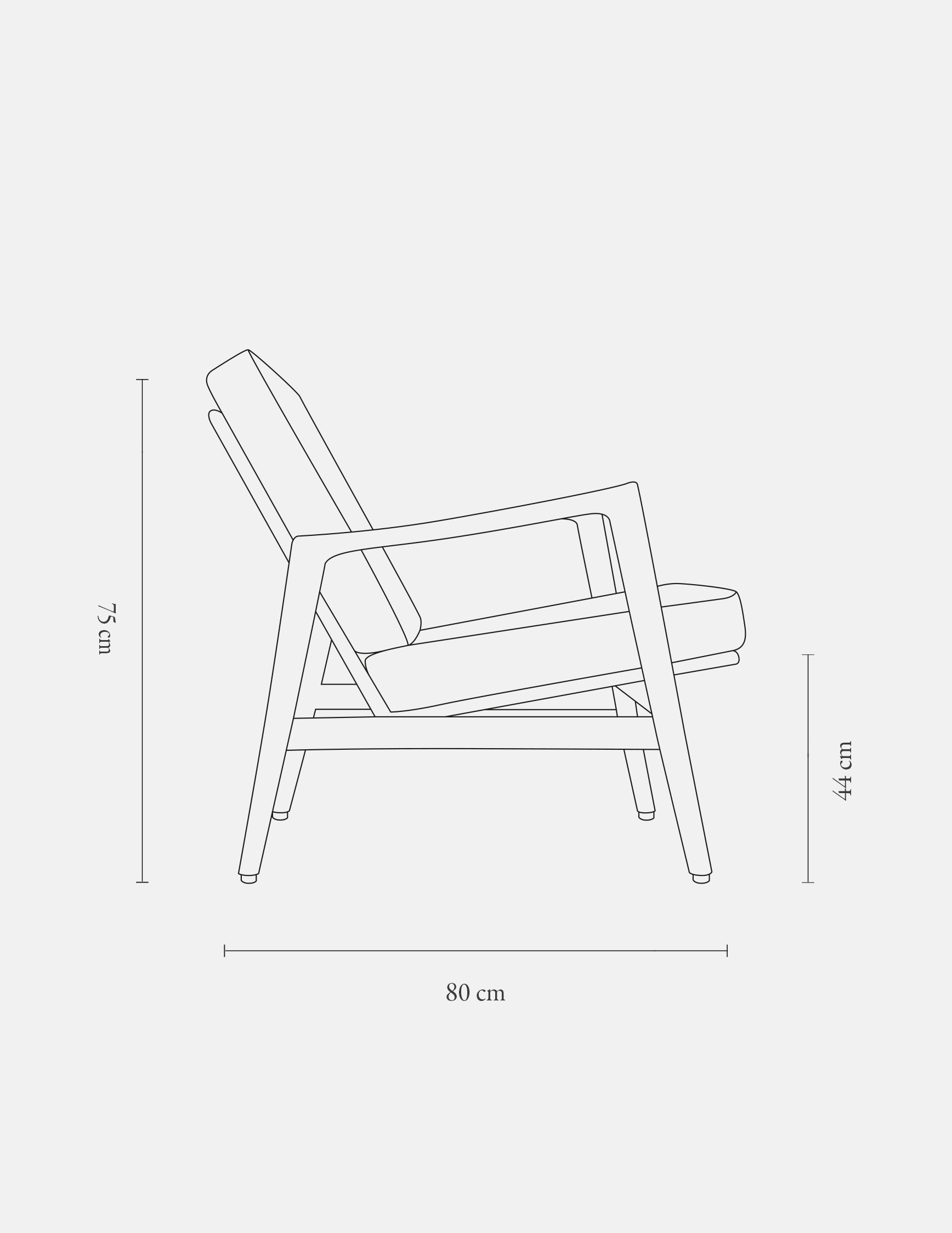 STEFAN LOUNGE CHAIR in Mondrian Fabric