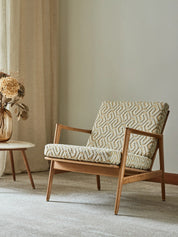 Fauteuil Stefan en tissu Coffee Beige