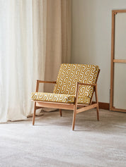 Stefan Lounge Chair in Coffee Mustard