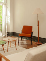 Fox Metal Lounge Chair in Boucle Sierra