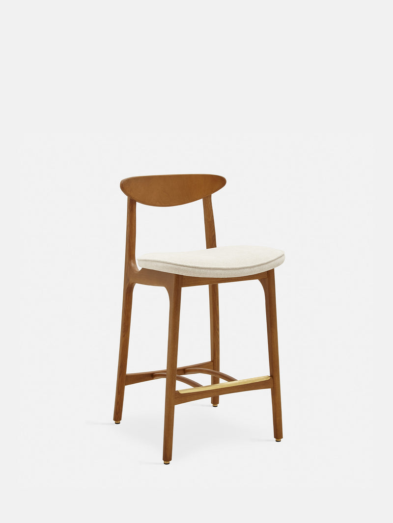 200-190 BAR STOOL S/65 MIX – White in Marble White Fabric